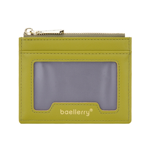 

Baellerry Light and Thin Card Bag ID Card Holder Multifunctional Coin Purse(Yellow Green)