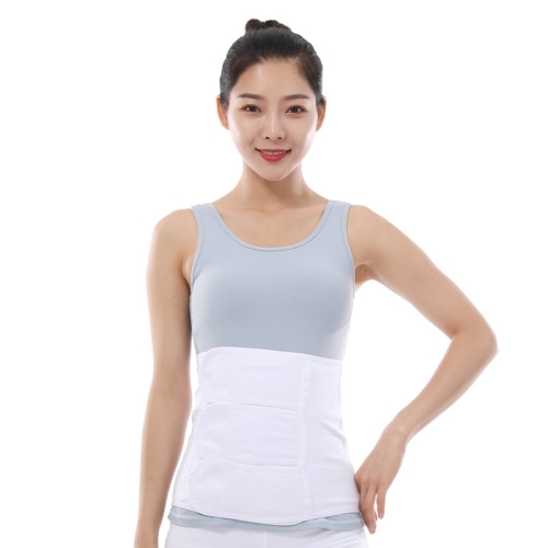 

S Postpartum Abdominal Belt Full Cotton Abdominal Fixed Elastic Abdominal Belt(White)