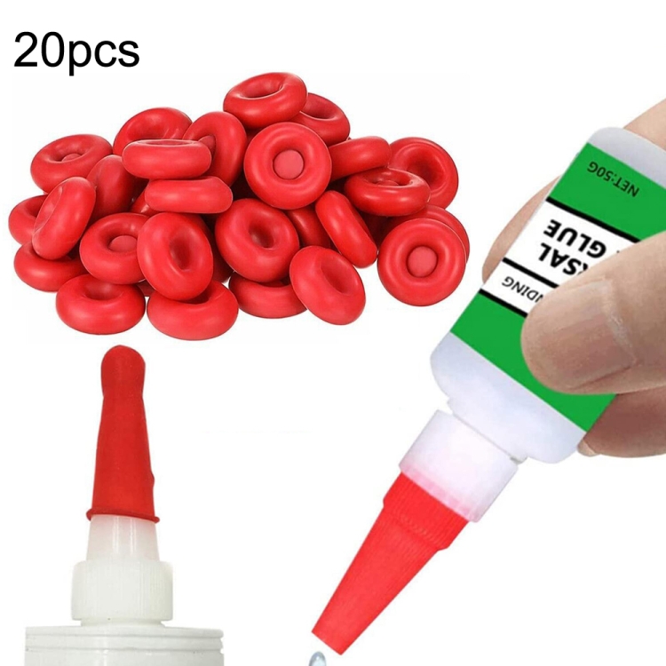 

20pcs Glass Glue Nozzle Sealing Cap Leak-proof Sleeve Glass Glue Nozzle Protective Sleeve