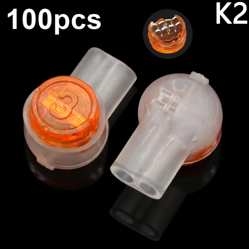 

K2 100pcs Network Cable Telephone Line Connector Moisture-Proof Waterproof Wiring Terminals