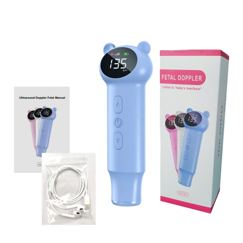 HD-T601 3,0MHz Fetal Doppler Monitor de Frequência Cardíaca para Bebês (Azul)