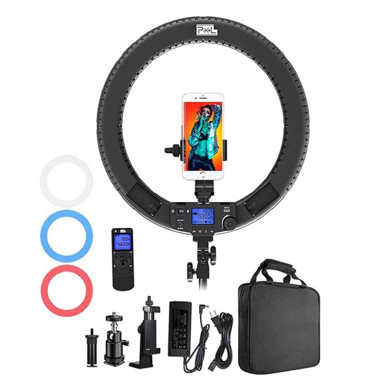 

Pixel R60C 60W Live Photography Video Remote Control Ring Fill Light(B Set+UK Plug Adapter)