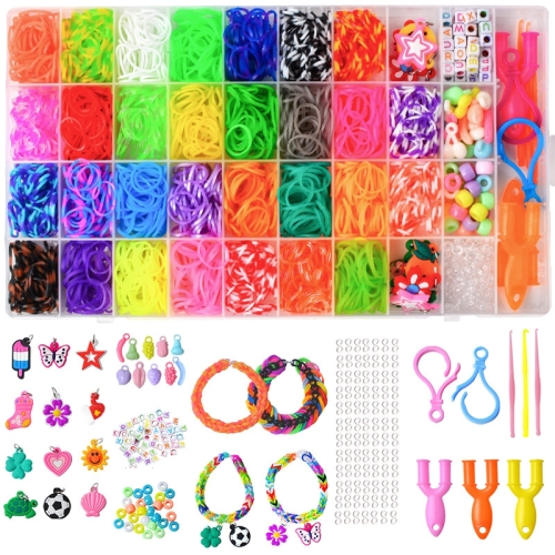 

36 Grid Loom Rainbow Rubber Band DIY Kids Braided Bracelet(Set)