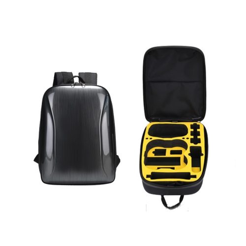 

For DJI AVATA Storage Bag Hard Shell Waterproof Shoulder Bag Backpack(Yellow EVA Lining)