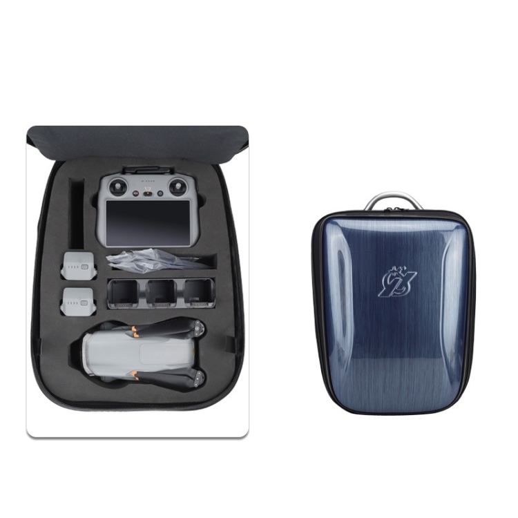 

For DJI AIR 3 Hard Shell Storage Bag Portable Protective Backpack(Blue)