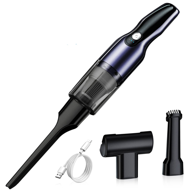 

3 In 1 12000pa Mini Handheld Car Vacuum Cleaner Wireless Charging High Power Clean Tool(Navy Blue)