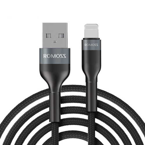 

ROMOSS CB12B 2.4A 8 Pin Fast Charging Cable For IPhone / IPad Data Cable 2m(Gray Black)