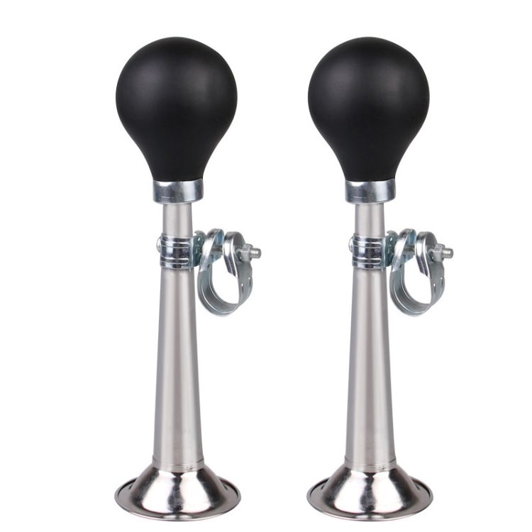 

2pcs 7 inch Metal Plating Bicycle Air Horn Bicycle Accessories, Color: Silver