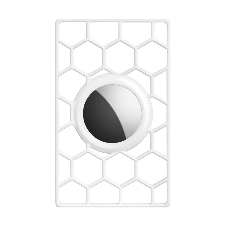 

For Airtag Location Tracker Card Shape Honeycomb Protective Cover(White)
