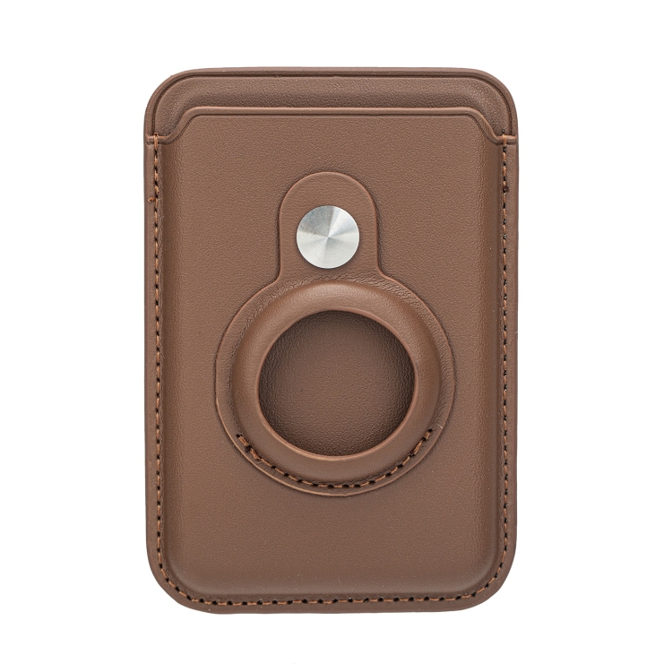 

For Airtag Positioner Fiber Card Clip Anti-Theft Card Tracker Protection Cover, Size: Magnetic(Brown)