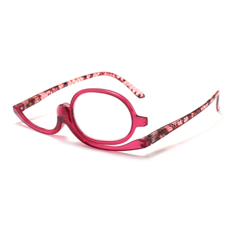 

Makeup Presbyopic Glasses Monolithic Reading Glass Magnifying Glass, Degree: +150(Red)