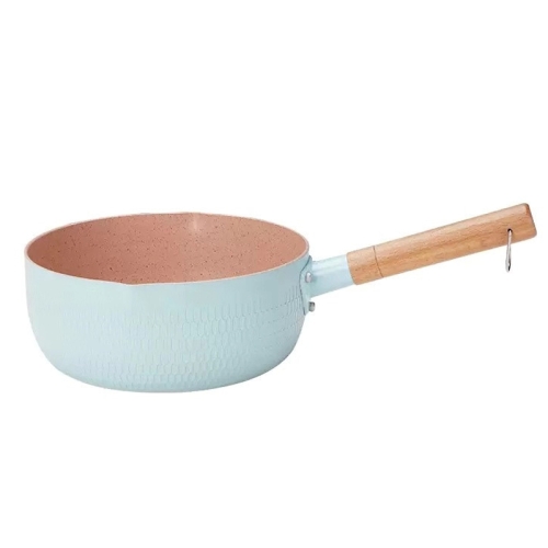 

20cm Without Cover Boil Instant Noodles Non-Stick Pan Baby Food Supplement Pan Maifan Stone Small Milk Pot(Blue)