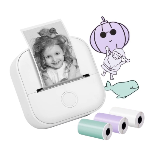 Phomemo T02 Gift Box Phone Bluetooth Mini Printer Photo Thermal Printer Family Student Wrong Question Printer(White)