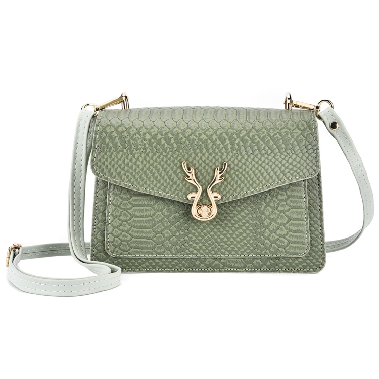

Outdoor Crocodile Pattern Leather Single-Shoulder Crossbody Bag Mobile Phone Bag(Green)