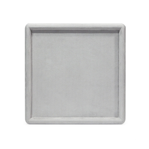 

25x25x1.8cm Jewelry Tray Ring Square Empty Plate Earrings Necklace Jewelry Display Tray(Gray)