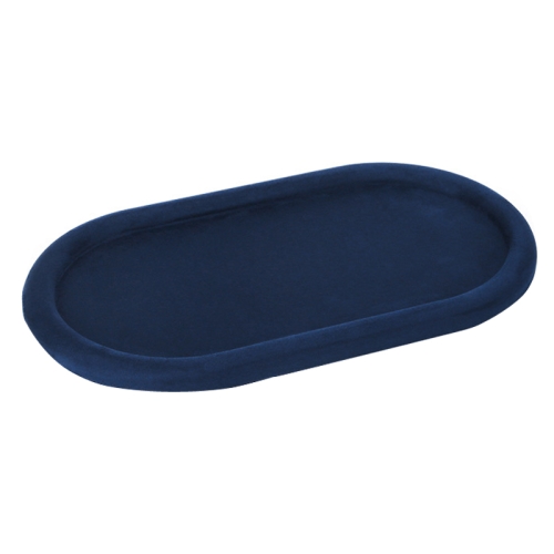 

32x18x1.8cm Jewelry Tray Ring Velvet Leather Oval Empty Plate Earrings Necklace Jewelry Display Plate(Blue)