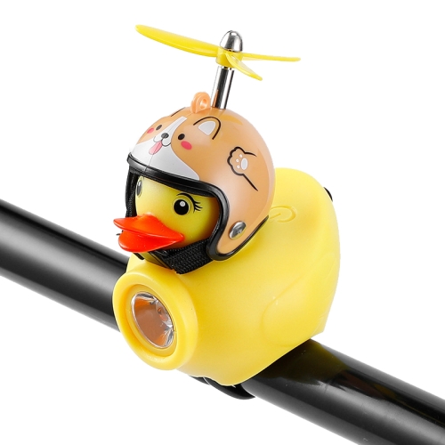 Yellow Duck Bike Bell Handlebar Headlight Car Ornaments Cycling