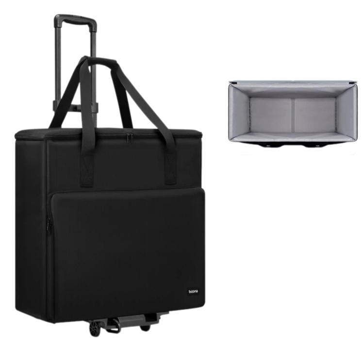 Baona Desktop Computer Host Monitor Keyboard Storage Bag, Specification: Single-layer + Trolley