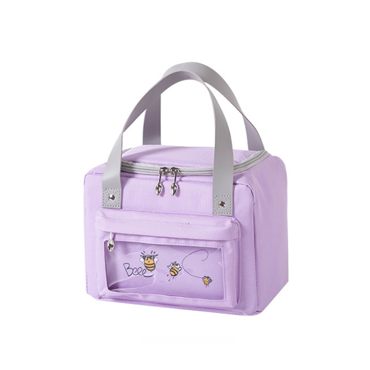 

Heat Insulation Oxford Lunch Bag Reusable Lunch Box Holder(Purple)