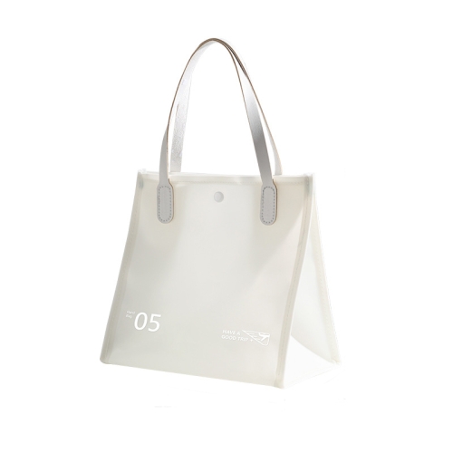 

PVC Travel Cosmetic Bag Waterproof Toiletry Bag Hand Bag(White)