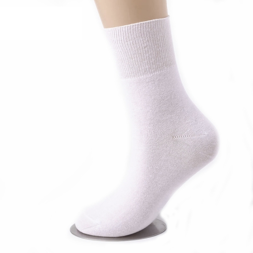 

5pairs Cotton Slack Socks Mid-tube Socks Thin Wide-mouth Socks For Men, Size: Average 37-43(White)
