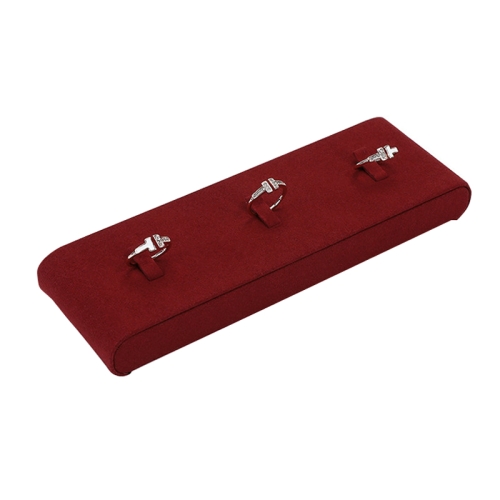 

18.5x6x2cm Bar Ring Holder Jewelry Display Rack Microfiber Jewelry Counter Display Props