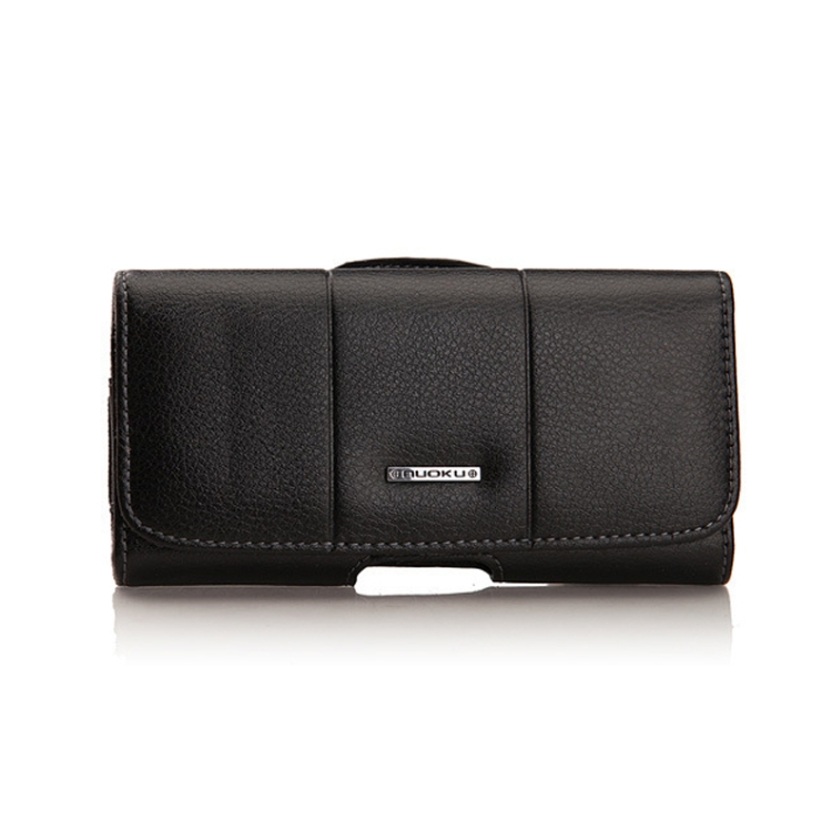

Nuoku Magnetic Flaps Leather Belt Case For Smart Phones, Size: 147x72x10mm 5 Inch(Black)