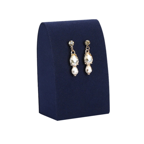 

7x4x11cm Earrings Seat Jewelry Display Props Blue Microfiber Window Necklace Earring Ring Stand