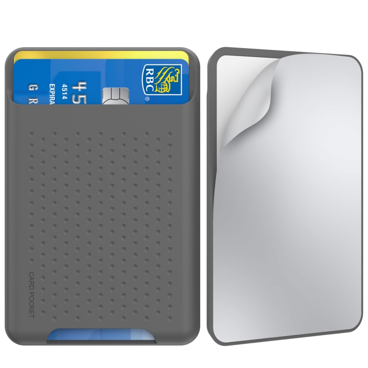 

AhaStyle PT133 Adhesive Model Mobile Phone Silicone Card Case(Gray)