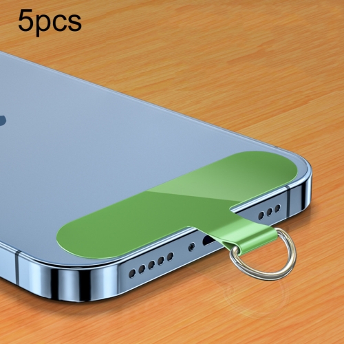 

5pcs 0.6mm Mobile Phone Lanyard Clip Phone Case Anti-lost Fixed Sticker(Dark Green)