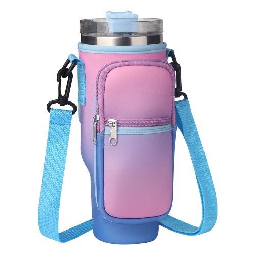 

For 40oz Stanley Quencher Water Bottle Carrier Bag Pocket Version(Gradient Purple)