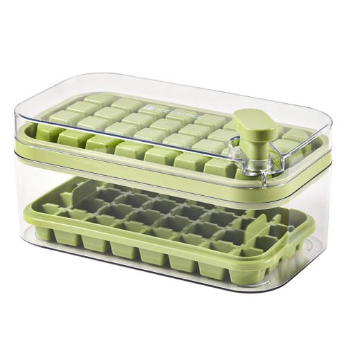 

Portable Freezing Molds For Home Refrigerator Homemade Food Grade Pressing Boxes, Color: Green Double Layer