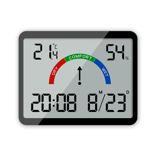 

Magnetic LCD Digital Aalarm Clock Large Screen With Temperature Humidity Display(9905 Black)