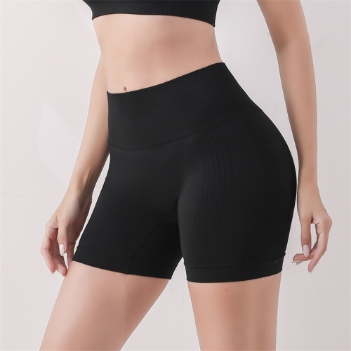 

Women Fitness Sports Butt Lifting Shorts Shaping Beauty External Wear Leggings, Size: S/M(Black)