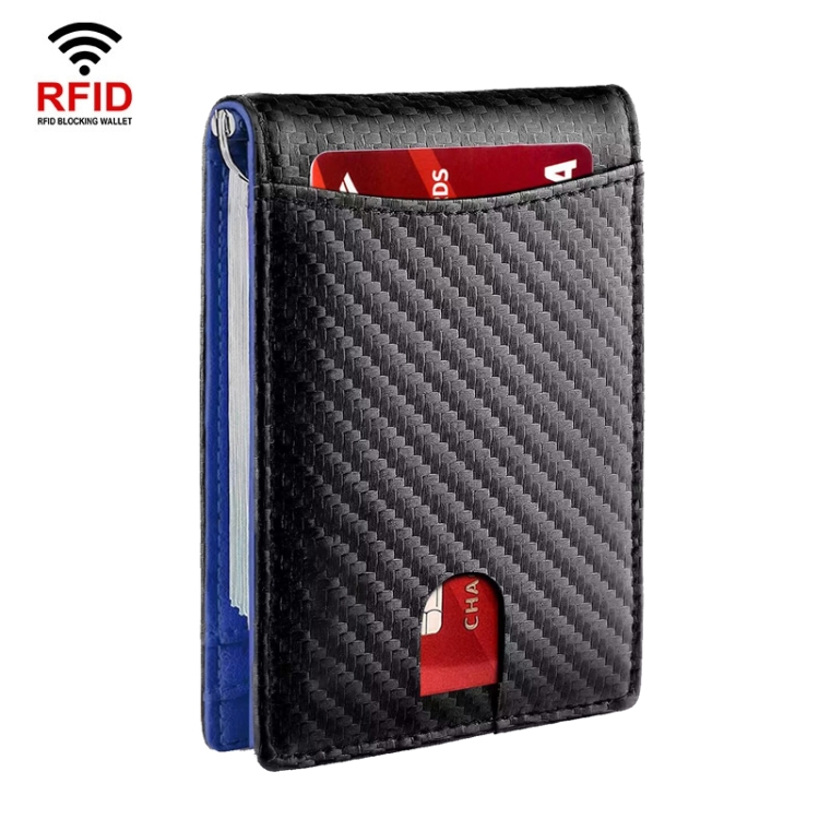RFID Anti-Theft Brush Leather Multi Card Pocket Coin Wallet Credit