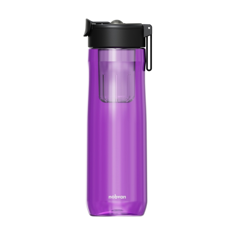 Nobvan Magic Ball Magnetic Bomb Tea Warehouse Tritan Large Capacity Sports  Cup, Style: 800ml (Purple)