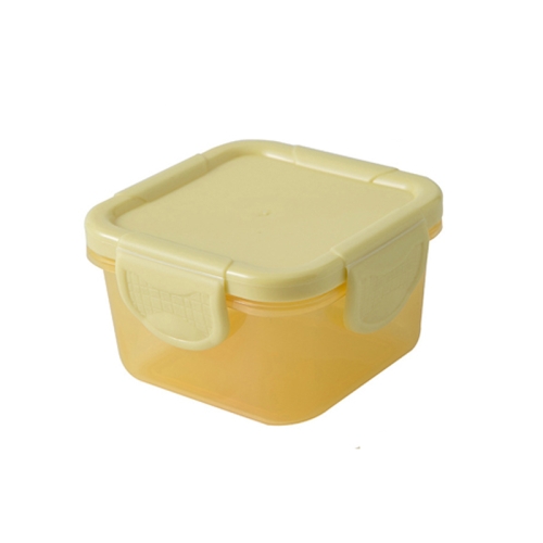 

5pcs 60ml Mini Fresh-Keeping Box Food Grade Thickened Sealed Baby Food Supplement Box(Yellow)