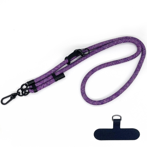 

10mm Thick Rope Mobile Phone Anti-Lost Adjustable Lanyard Spacer(Camouflage Dark Purple)