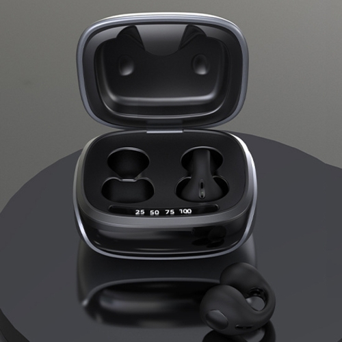 

JX80 Wireless Bone Conduction Clip-On Ear Noise Cancelling Bluetooth Headset No Latency Earphones(Black)