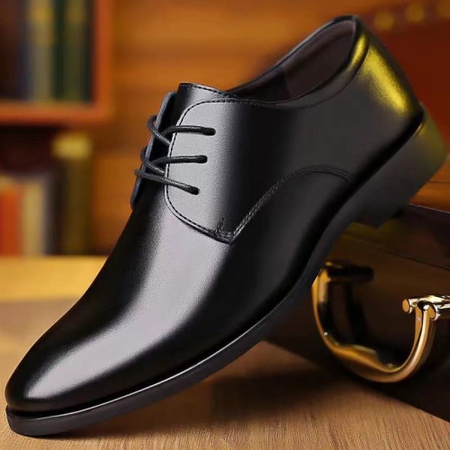 

Suit Groomsmen Men Shoes Business Formal Casual Leather Dhoes, Size: 39(Black)