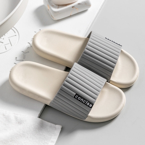 

Men and Women Slippers Bathroom Bath Flip Flops Indoor Soft Sole Sandals, Size: 36/37(Gray)