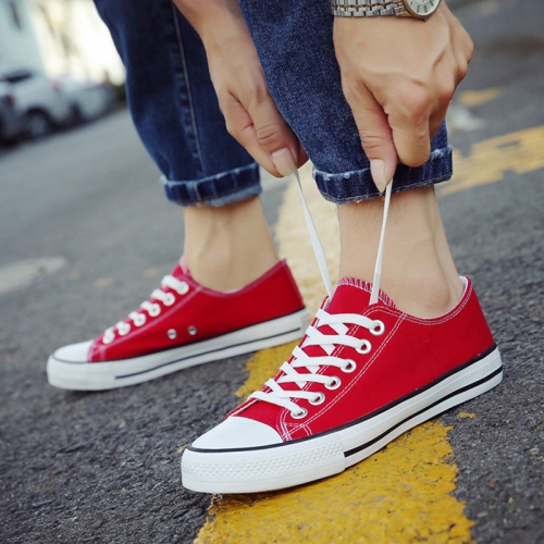 

Students All Match Retro Sneakers Canvas Shoes, Color: Classic Red(39)