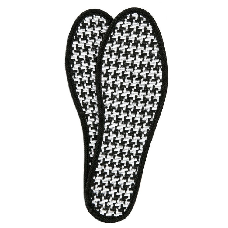 

1pairs Bamboo Charcoal Deodorant Comfortable Soft Breathable Insole, Size: 35(Plaid)