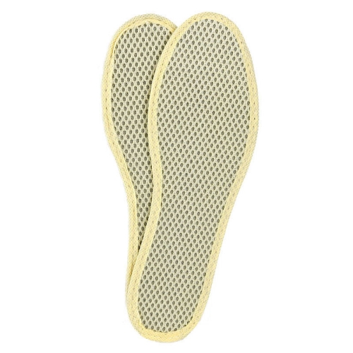 

1pairs Bamboo Charcoal Deodorant Comfortable Soft Breathable Insole, Size: 45(Beige)