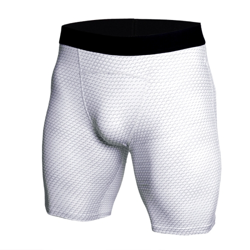 

PRO Sports Tight Shorts Men Training Quick Drying Compression Pants, Size: M(White)
