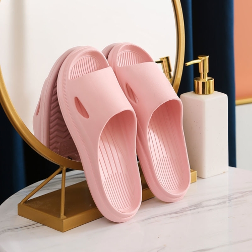 Household Soft Sole Slippers Bathroom Non-Slip Sandals, Size: 36-37(Pink) panda silicone massage pad bathroom anti slip bathing back rubbing divine instrument foot wash dead skin shower room floor pad