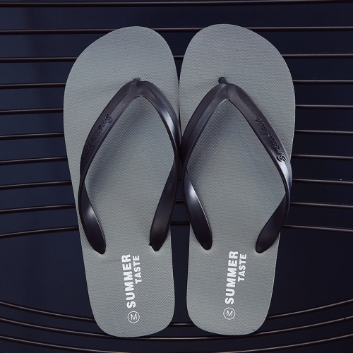 

Men Slippers Student Flat Casual Non-slip Flip Flops, Size: 44-45(Sunshine-Gray)