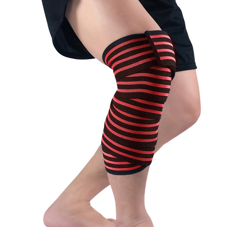 

Elastic Squat Knee Strap Strength Training Protector Strap(Black Red)