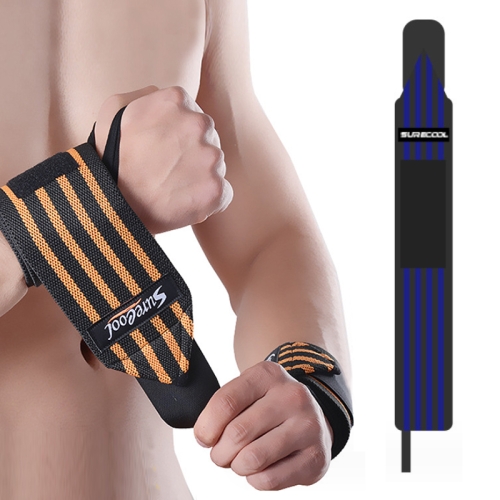 

SURECOOL 50x8cm Sports Wrist Wraps Weightlifting Equipment Training Straps(Dark Blue)