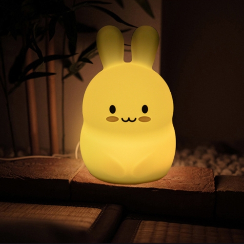 

Rabbit Silicone Pat Night Light Children Gift Color Changing Lamp, Specification: No Battery